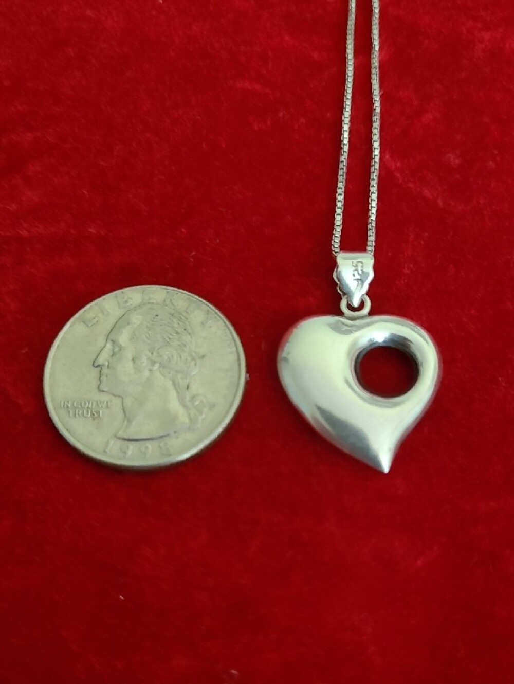 Sterling Silver Heart Necklace - Picture 8 of 11